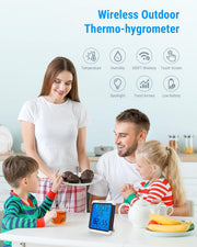 LABART TP65 Digital Wireless Hygrometer Temperature Humidity Monitor with Jumbo Touchscreen and Backlight
